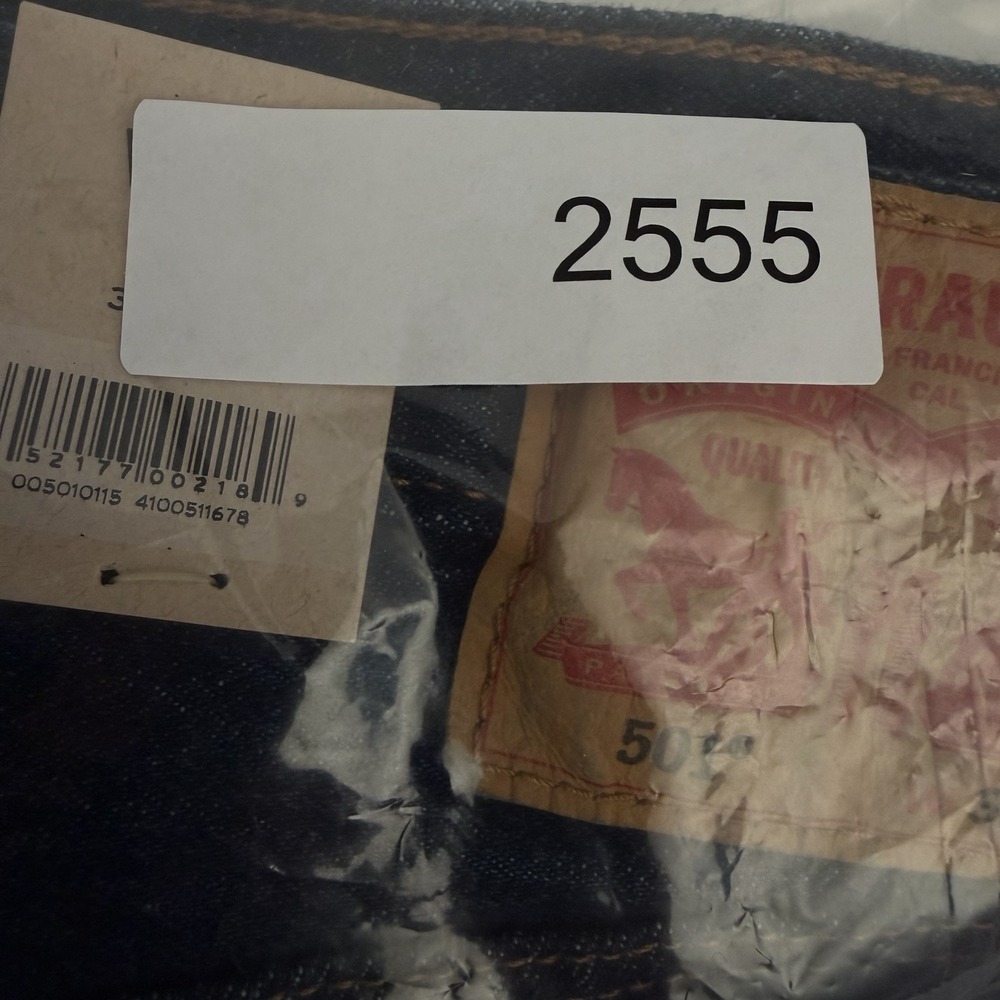 Levi's 501 Original Fit Men's Jeans 32x32 Dark Wash Blue Denim Button Fly NEW - Picture 11 of 11